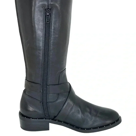 International Concepts Fadora Black Leather Knee High Womens Boots Size 5M - Picture 8 of 11